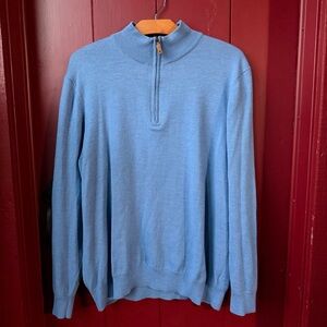 Vineyard Vines Light Blue Zip-Up Sweater